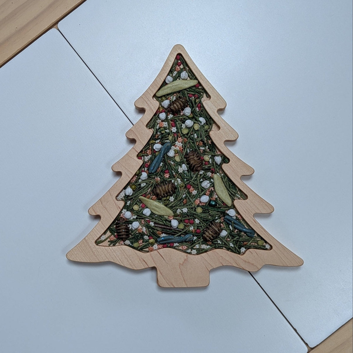 Balsam Fir Tree Sensory Play Tray - Carved Together Co - 