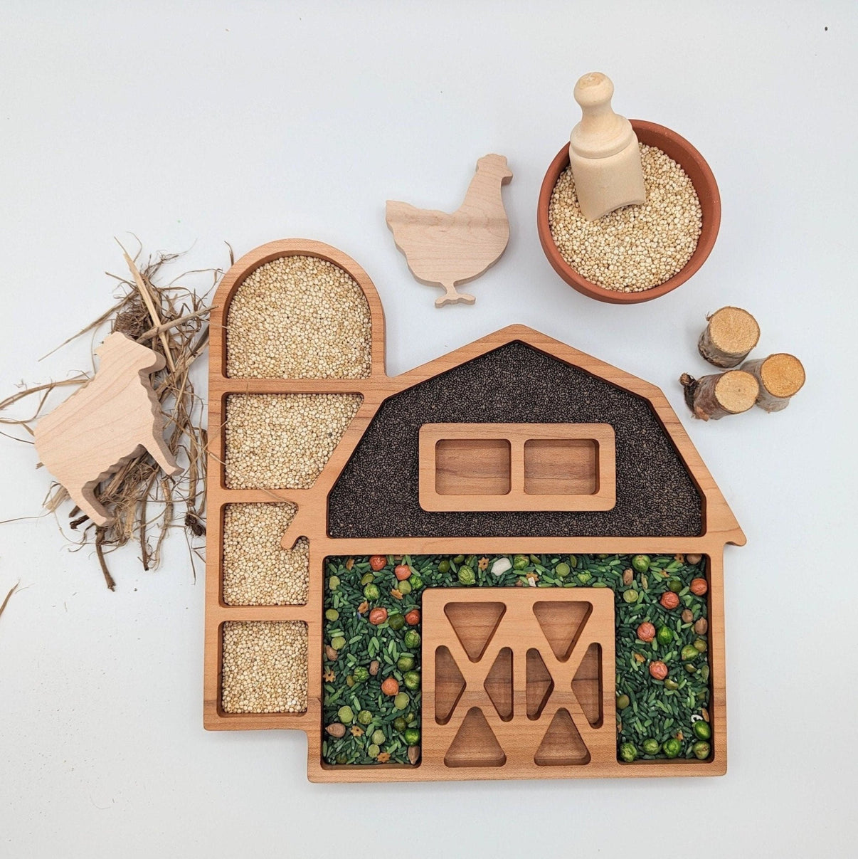 Barn Sensory Play Tray - Carved Together Co - 