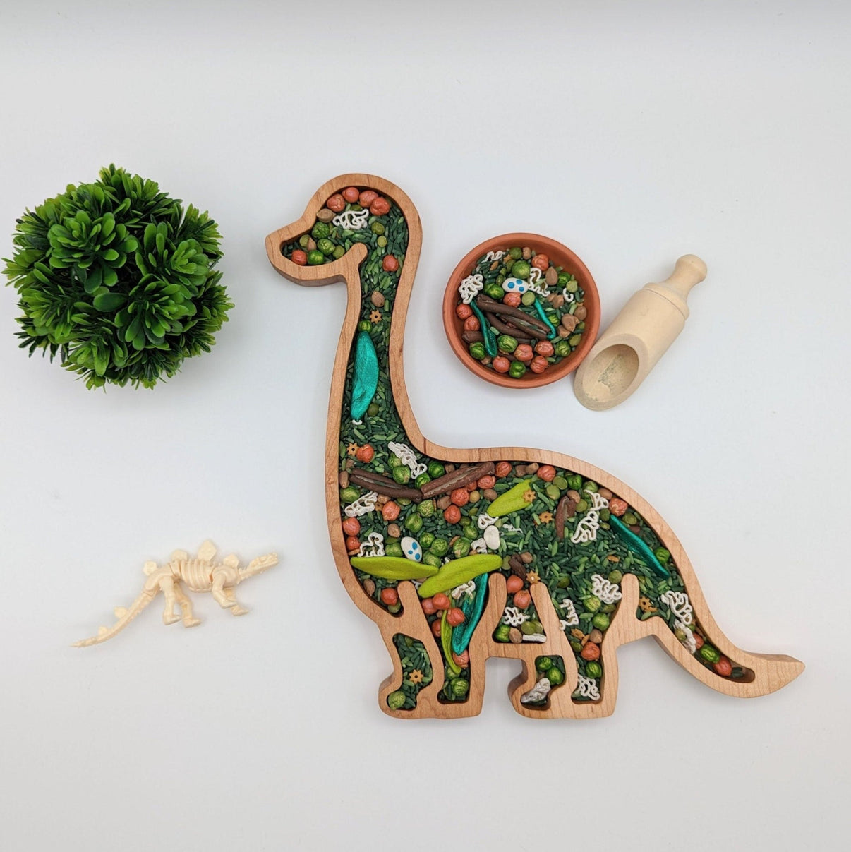 Brachiosaurus Sensory Play Tray - Carved Together Co - 