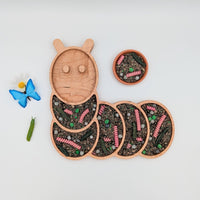 Caterpillar Sensory Play Tray - Carved Together Co - 