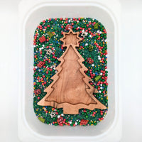Christmas Tree Sensory Play Tray - Carved Together Co - 