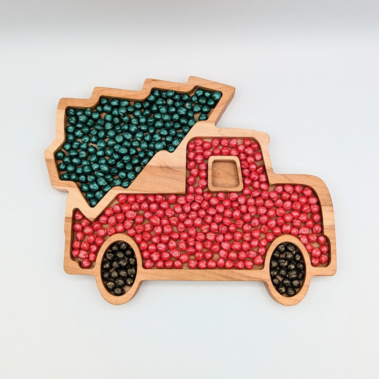Christmas Tree Truck Sensory Play Tray - Carved Together Co - 