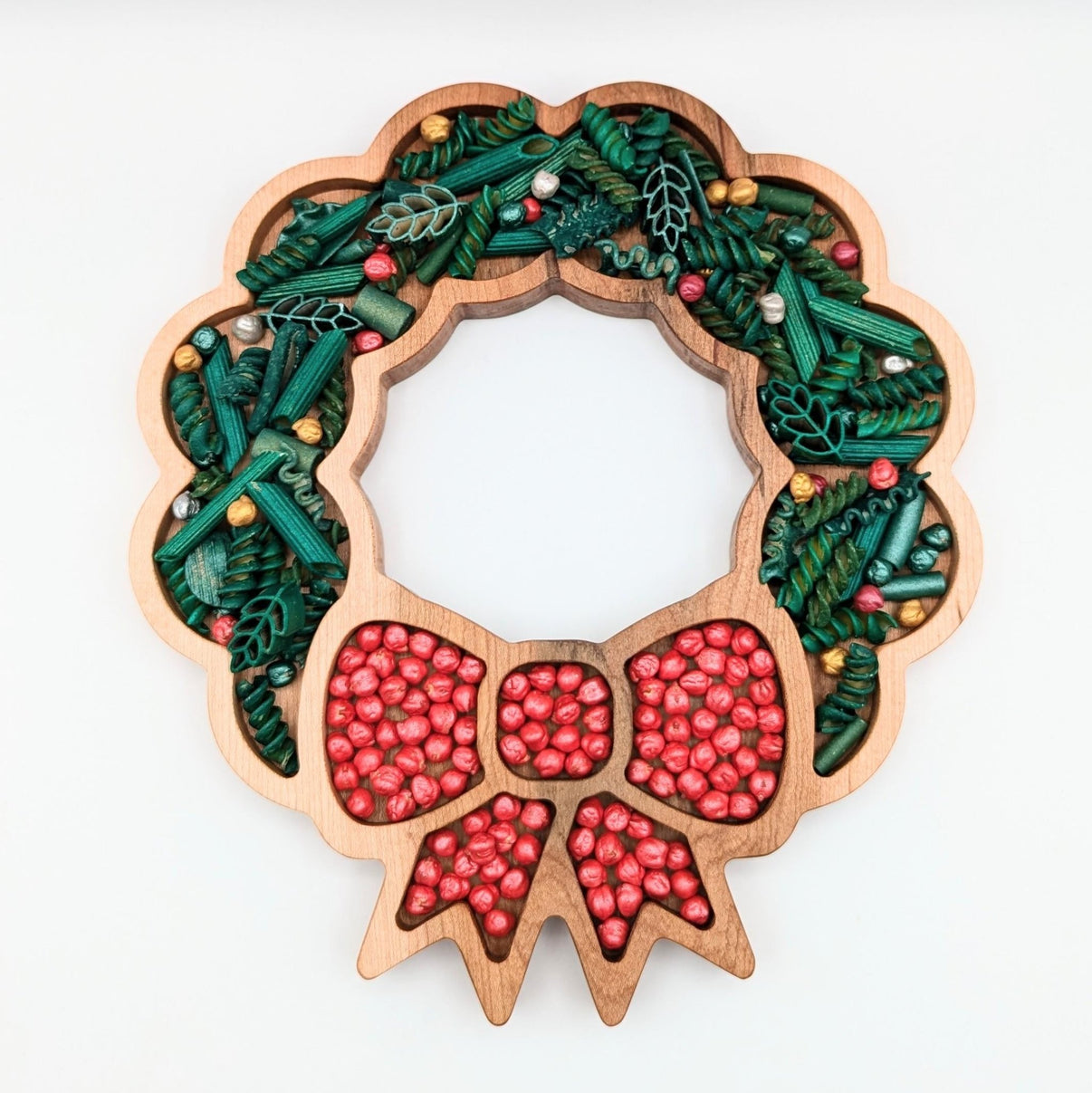 Christmas Wreath Sensory Play Tray - Carved Together Co - 