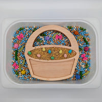 Easter Basket Sensory Play Tray - Carved Together Co - 