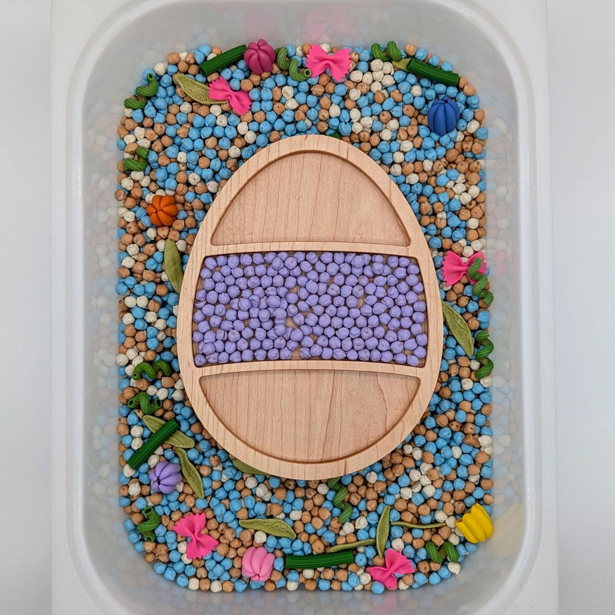Easter Egg Sensory Play Tray - Lines - Carved Together Co - 