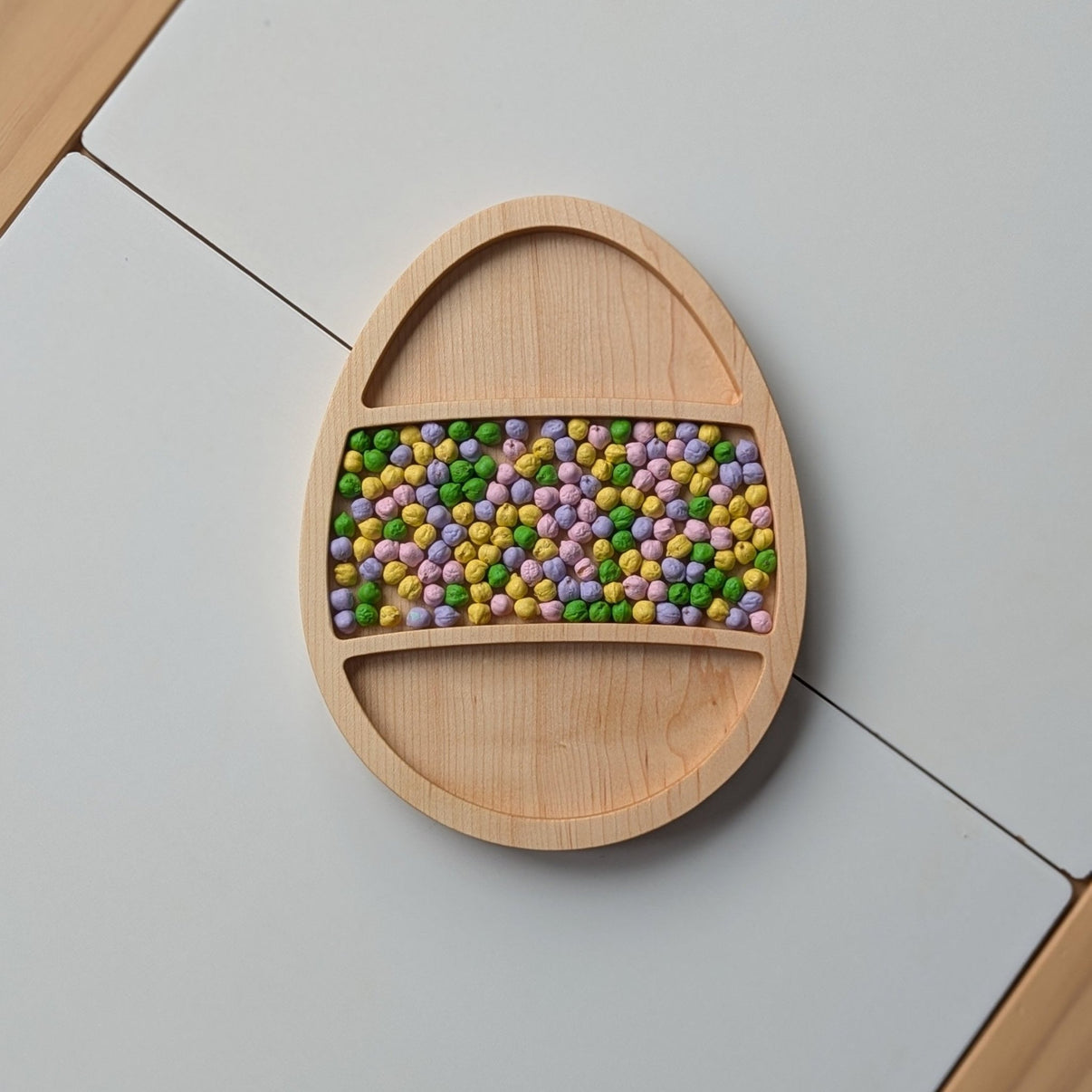 Easter Egg Sensory Play Tray - Lines - Carved Together Co - 
