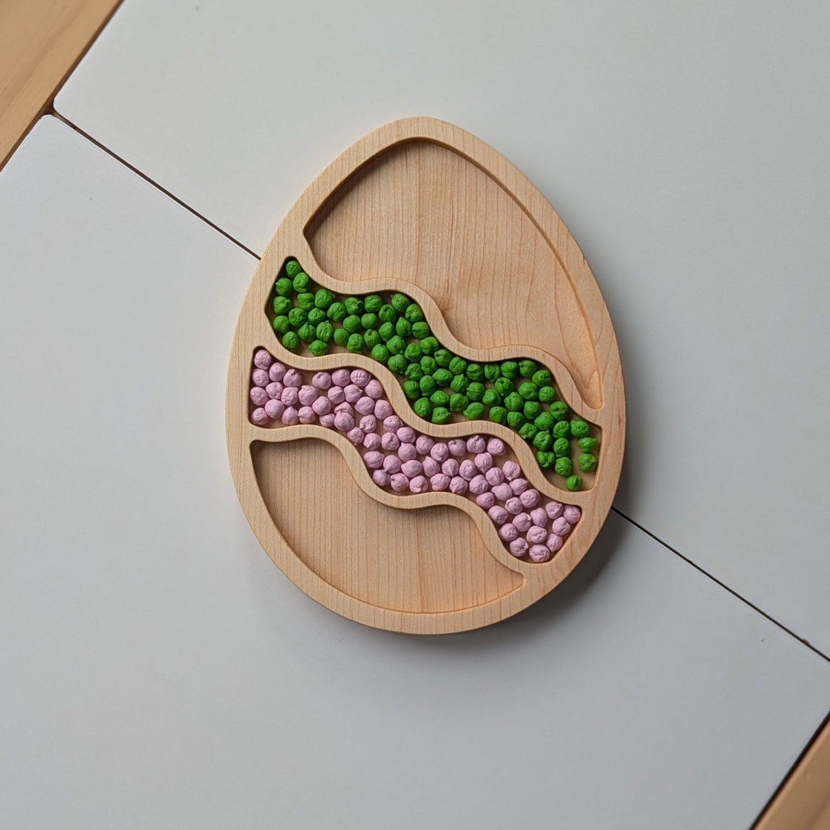 Easter Egg Sensory Play Tray - Squiggles - Carved Together Co - 