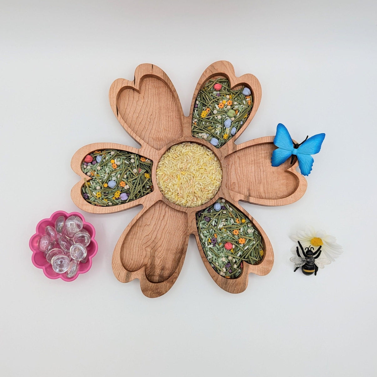 Flower Sensory Play Tray - Carved Together Co - 