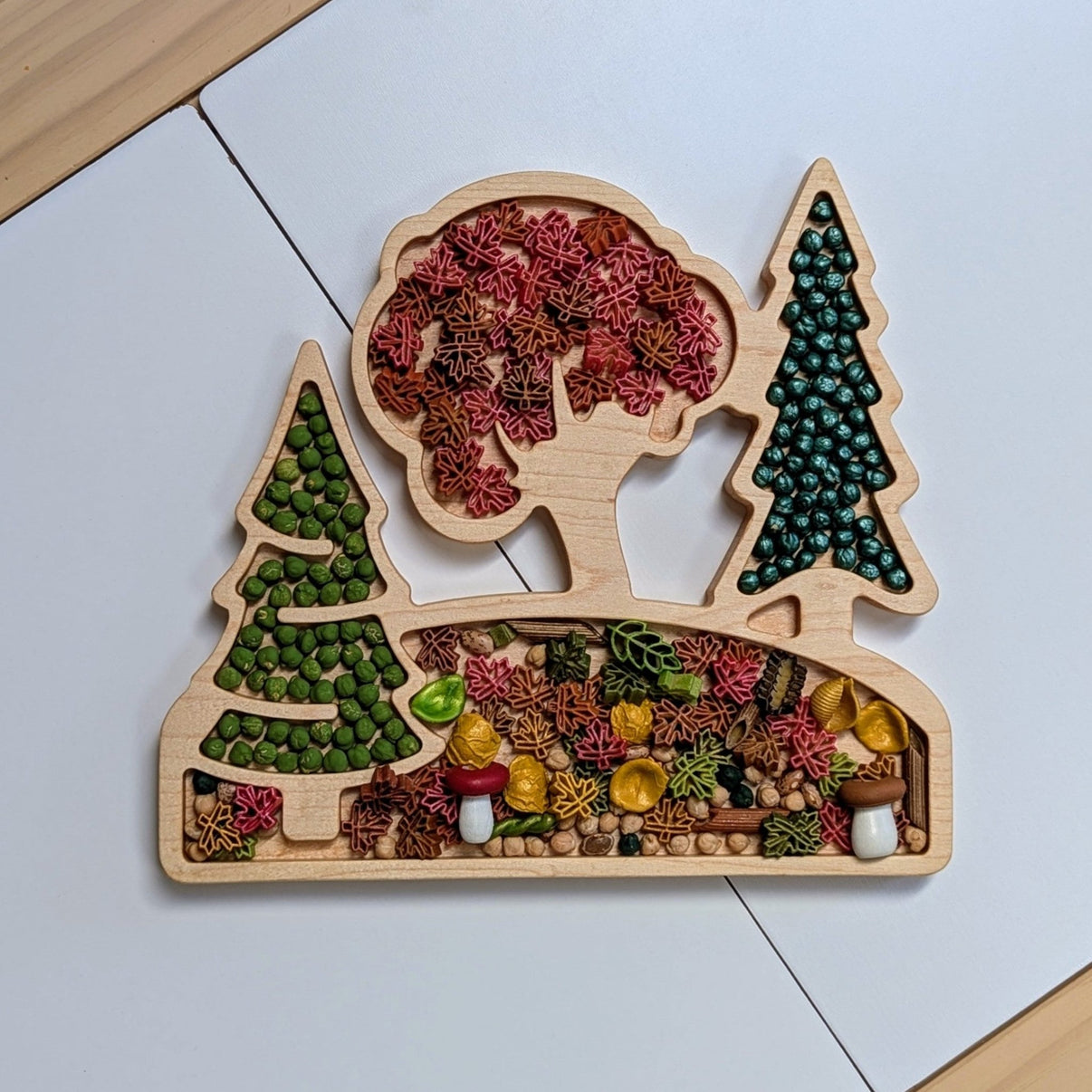 Forest Scene Sensory Play Tray - Carved Together Co - 