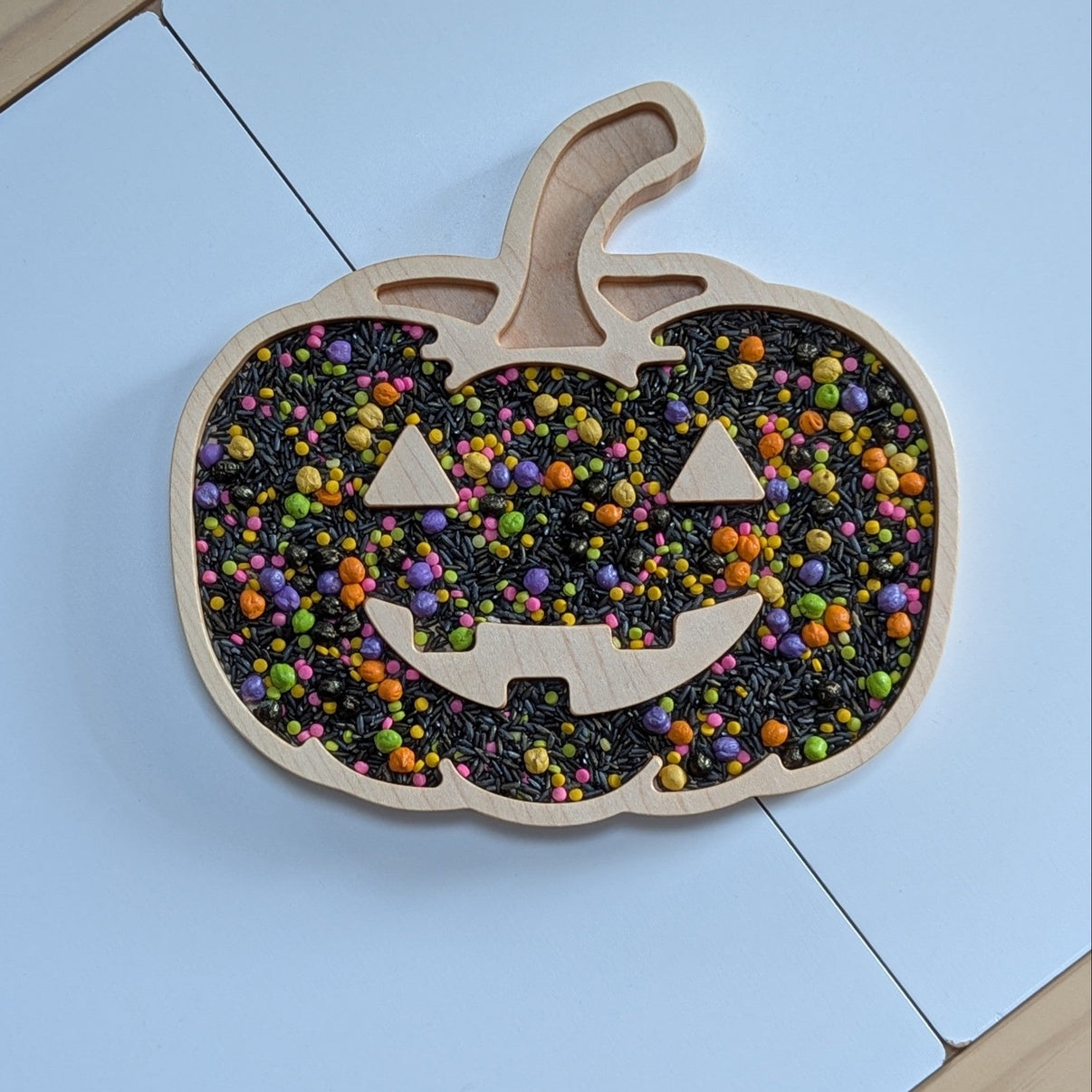 Happy Jack - o - lantern Sensory Play Tray - Carved Together Co - 