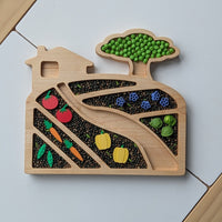 Home Garden Scene Sensory Play Tray - Carved Together Co - 