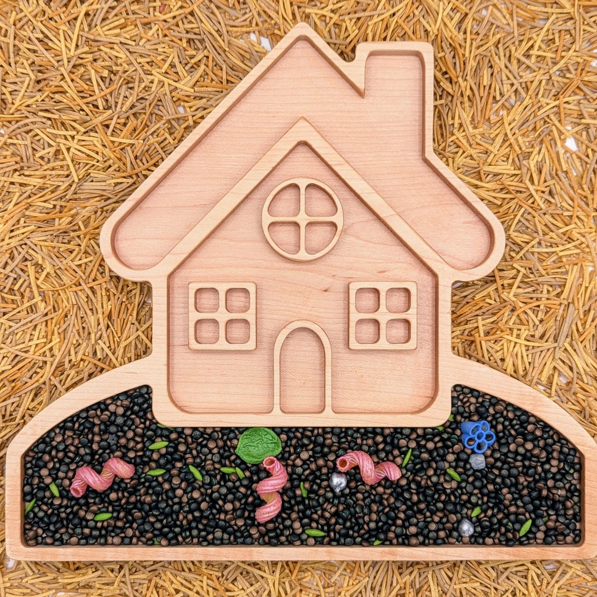 House Sensory Play Tray - Carved Together Co - 