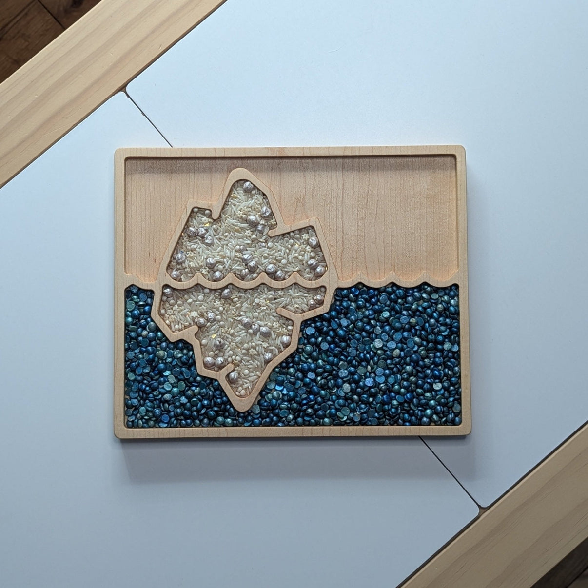 Iceberg Scene Sensory Play Tray - Carved Together Co - 
