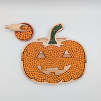 Jack - o - lantern Sensory Play Tray - Carved Together Co - 
