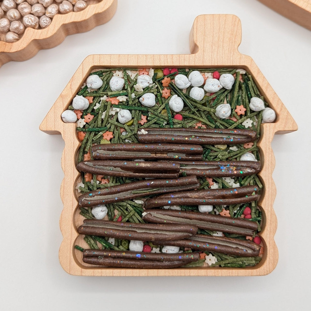Mini Cabin Sensory Play Tray - Carved Together Co - 