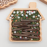 Mini Cabin Sensory Play Tray - Carved Together Co - 