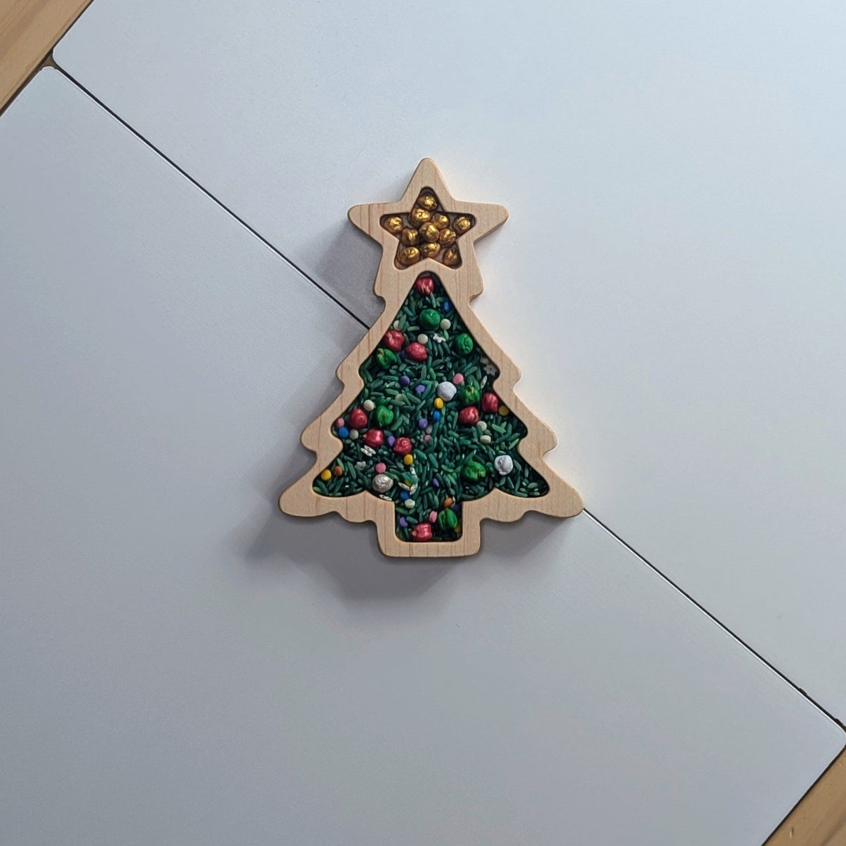 Mini Christmas Tree Sensory Play Tray - Carved Together Co - 