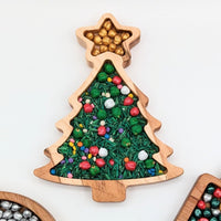 Mini Christmas Tree Sensory Play Tray - Carved Together Co - 