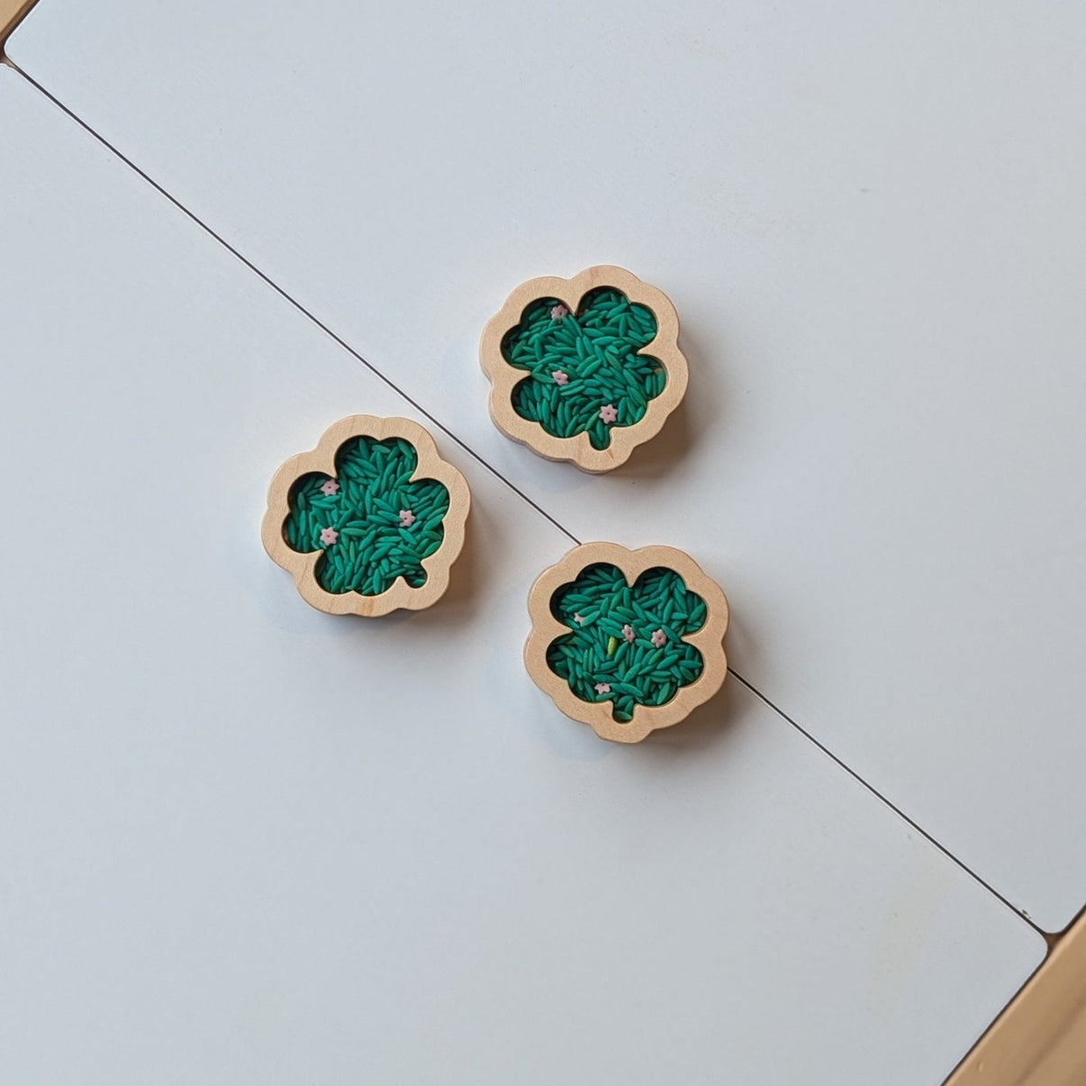 Mini Clover Trio Sensory Play Trays - Carved Together Co - 