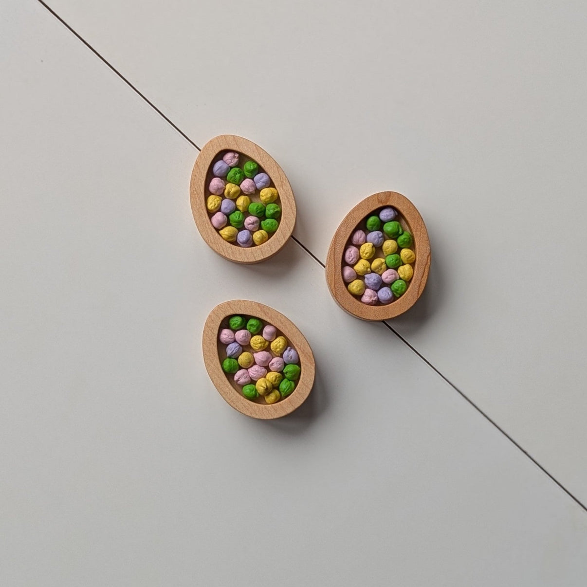 Mini Egg Trio Sensory Play Trays - Carved Together Co - 