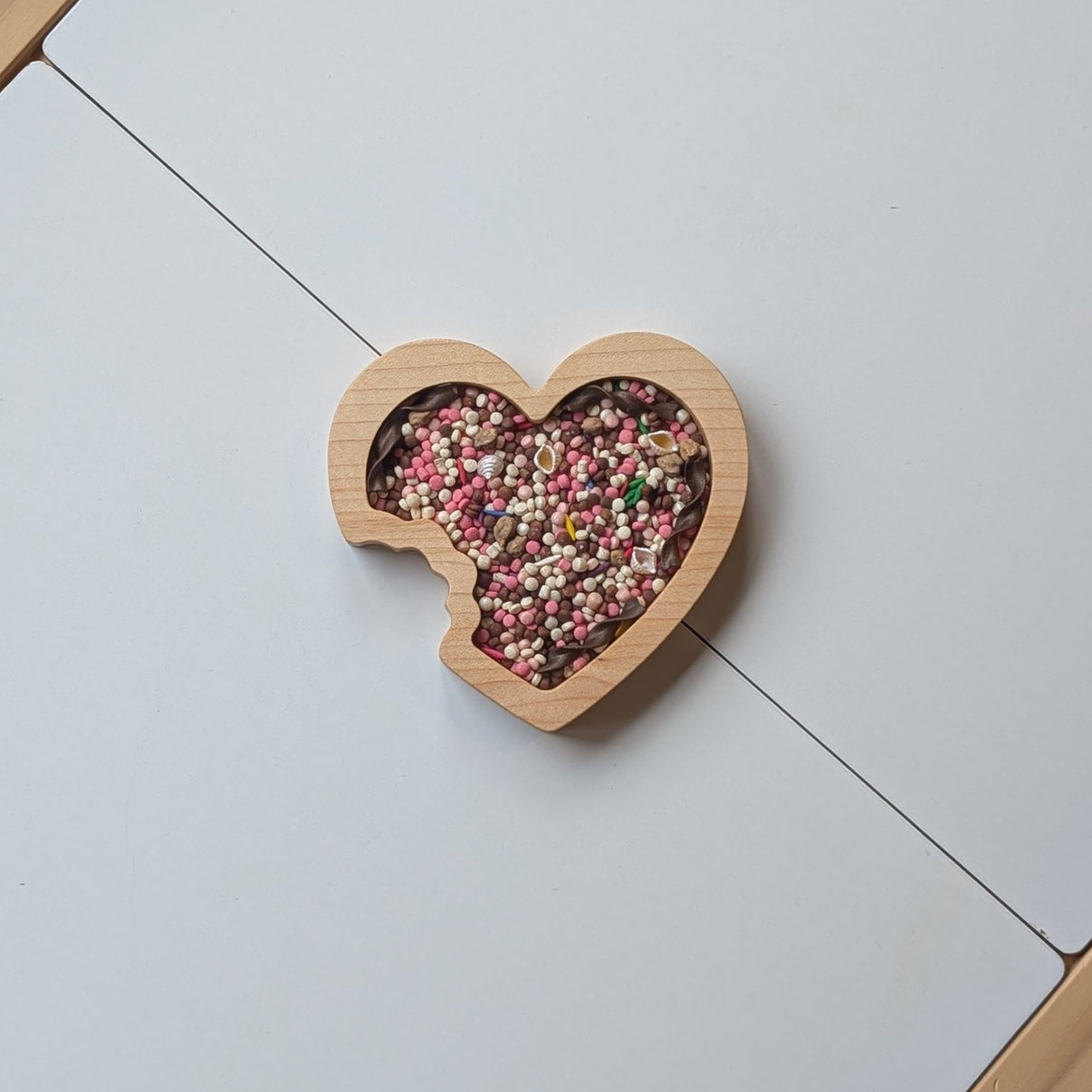 Mini Heart Cookie Sensory Play Tray - Carved Together Co - 