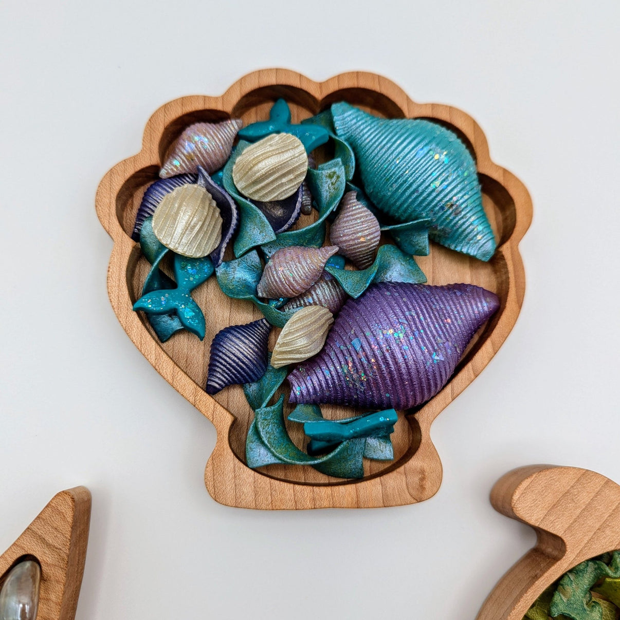 Mini Shell Sensory Play Tray - Carved Together Co - 