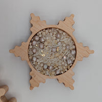 Mini Snowflake D Sensory Play Tray - Carved Together Co - 