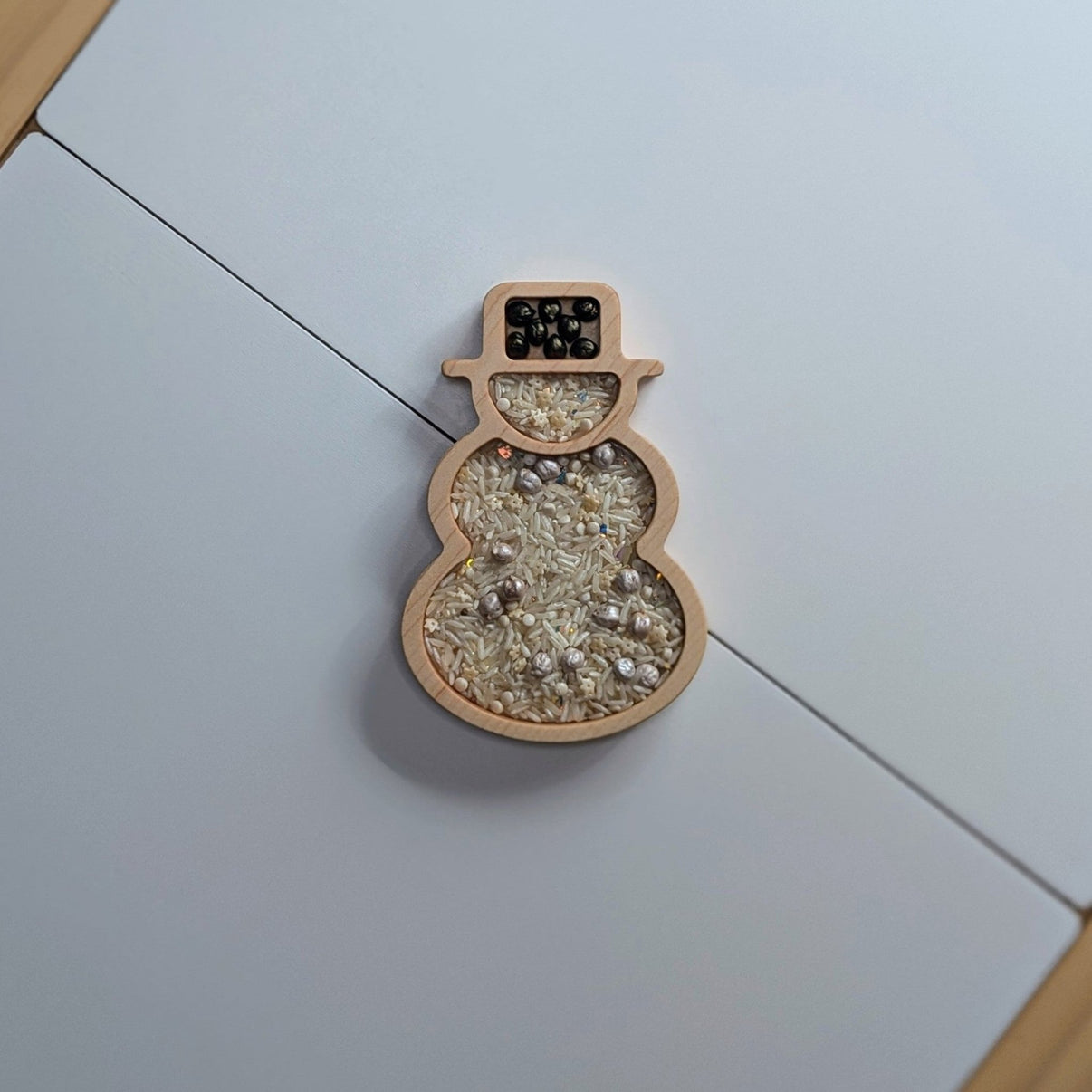 Mini Snowman Sensory Play Tray - Carved Together Co - 