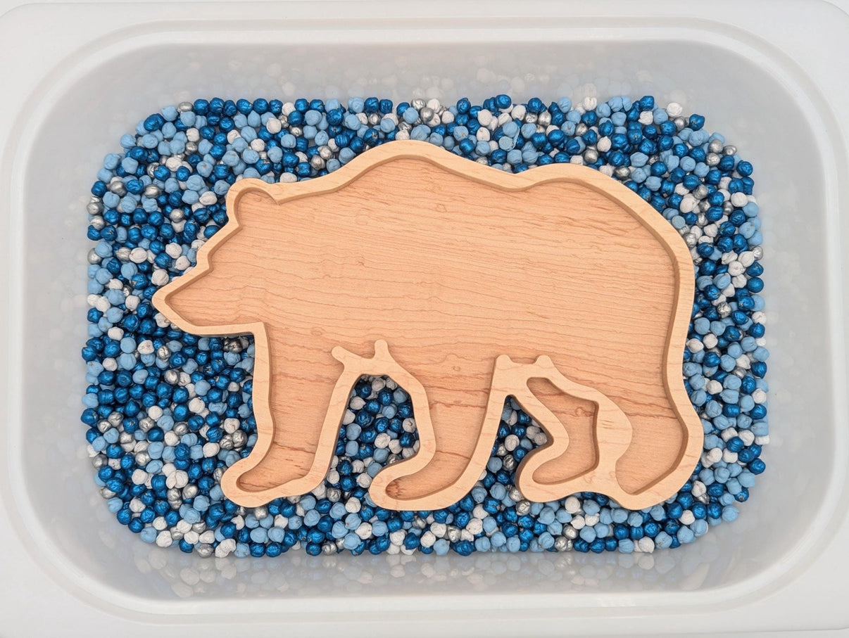 Polar Bear Sensory Play Tray - Carved Together Co - 