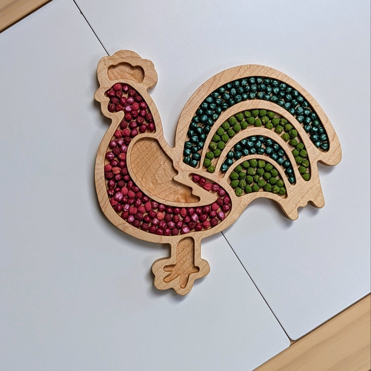 Rooster Sensory Play Tray - Carved Together Co - 