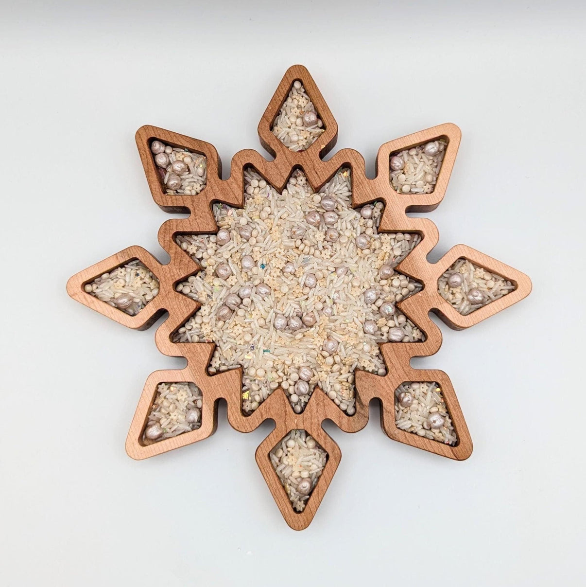 Snowflake Sensory Play Tray - Carved Together Co - 