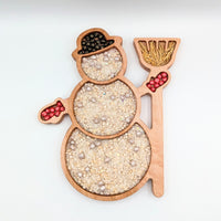 Snowman Sensory Play Tray - Carved Together Co - 