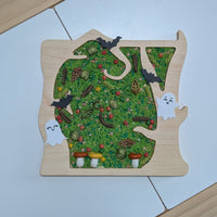 Spooky Forest Scene Sensory Play Tray - Carved Together Co - 