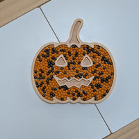 Spooky Jack - o - lantern Sensory Play Tray - Carved Together Co - 
