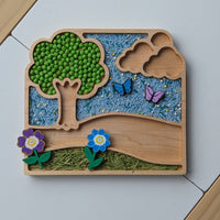 Spring Day Scene Sensory Play Tray - Carved Together Co - 