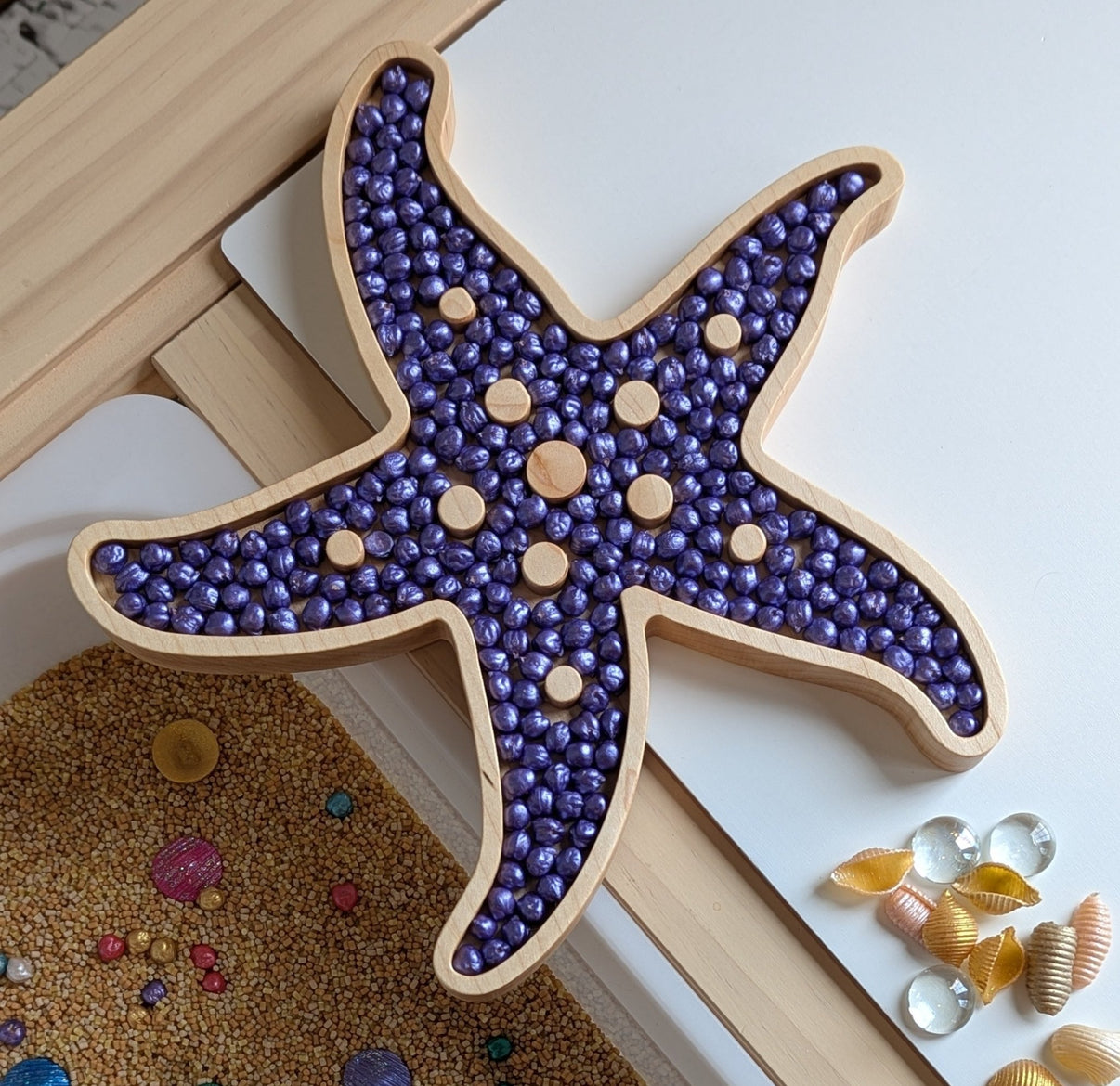 Starfish Sensory Play Tray - Carved Together Co - 