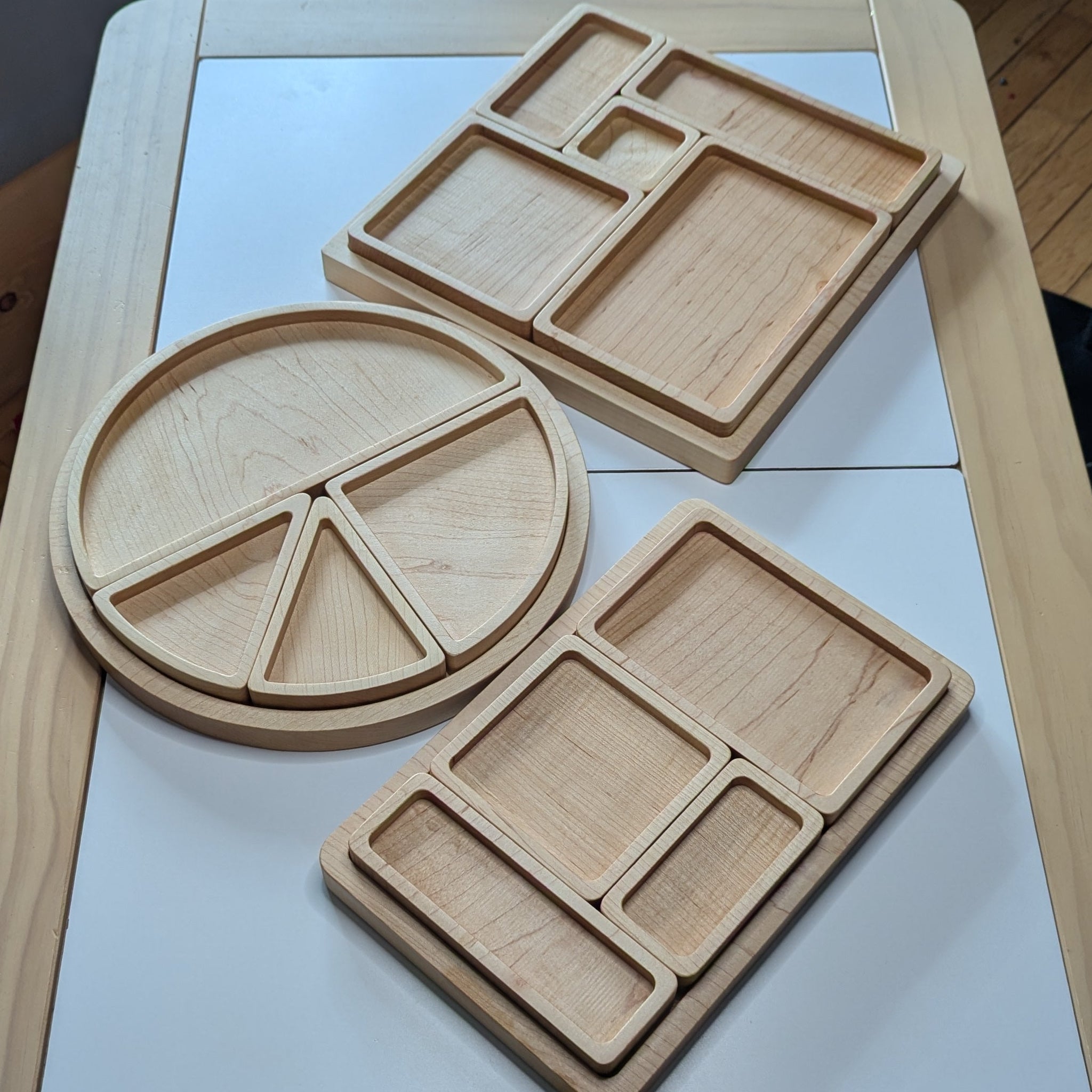 "Tinker Together" Nesting Trays Gift Set (Square, Circle & Rectangle) - Carved Together Co - 