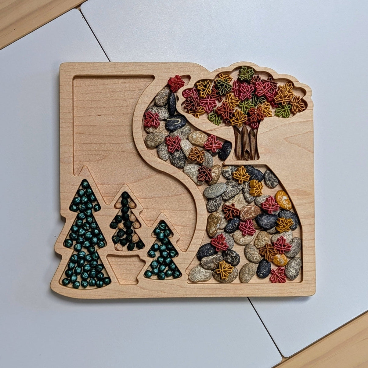 Walk in the Woods Scene Sensory Play Tray - Carved Together Co - 