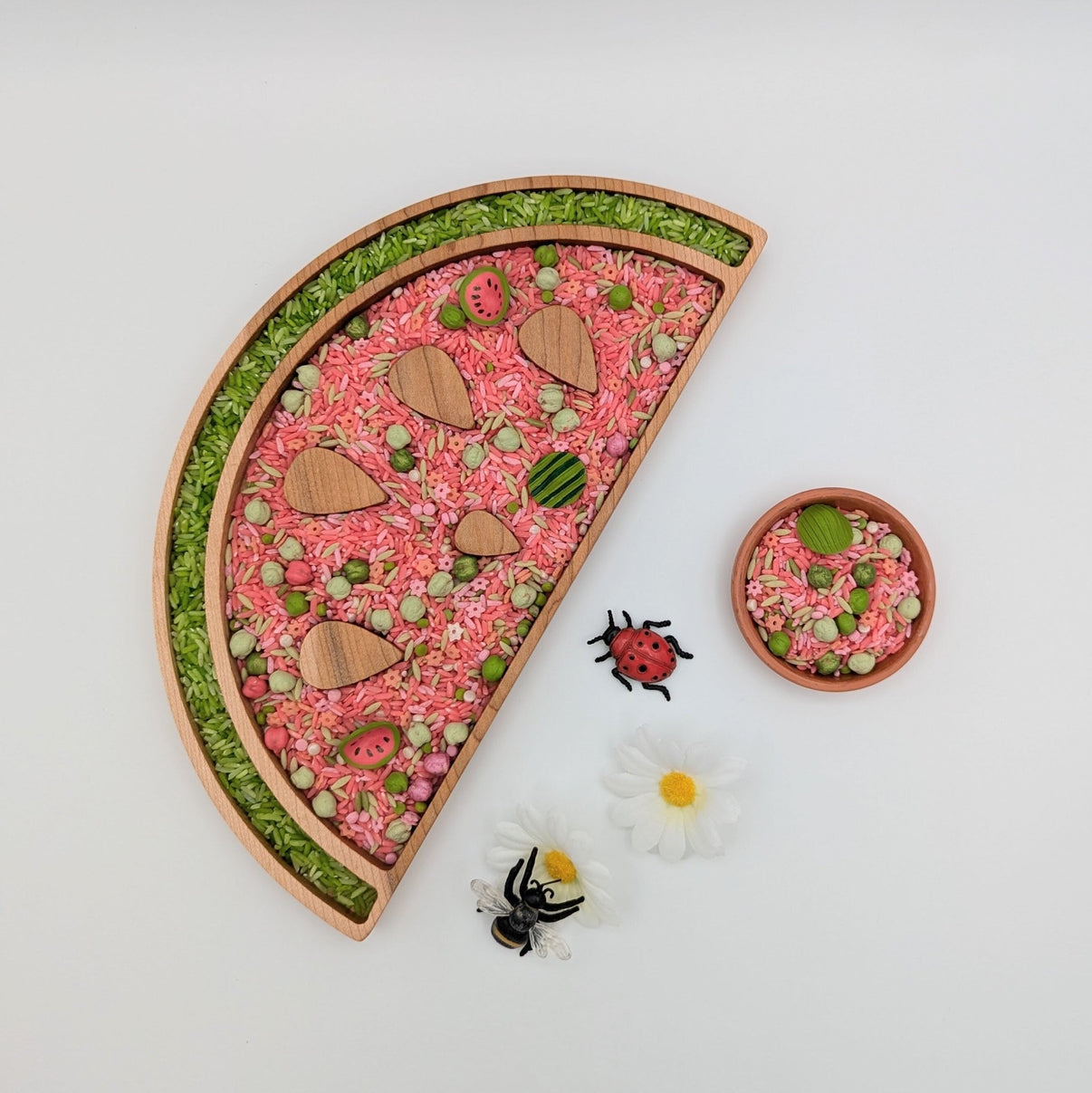 Watermelon Sensory Play Tray - Carved Together Co - 